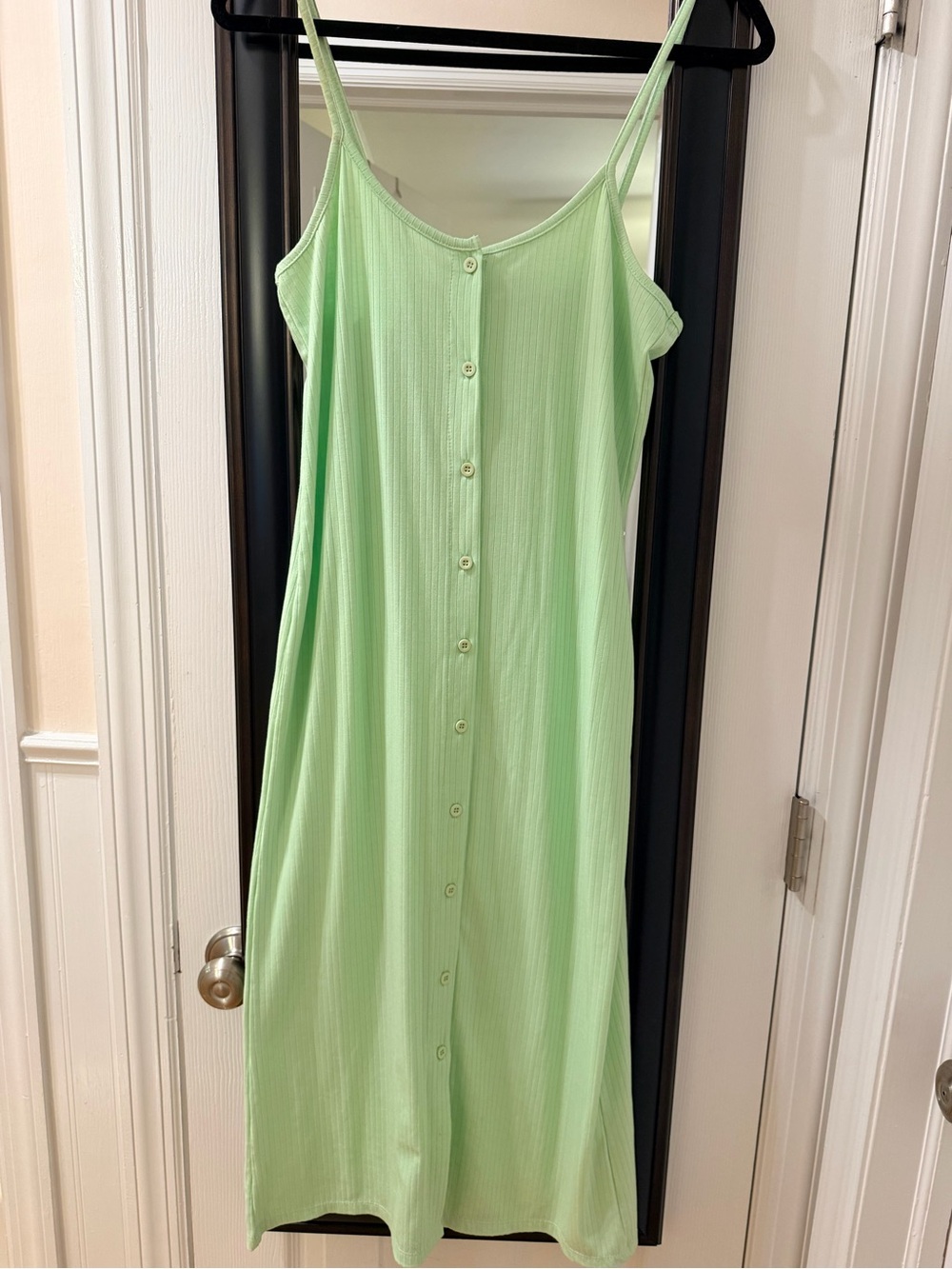 Nasty Gal Mint Green Button-Front Slip Dress